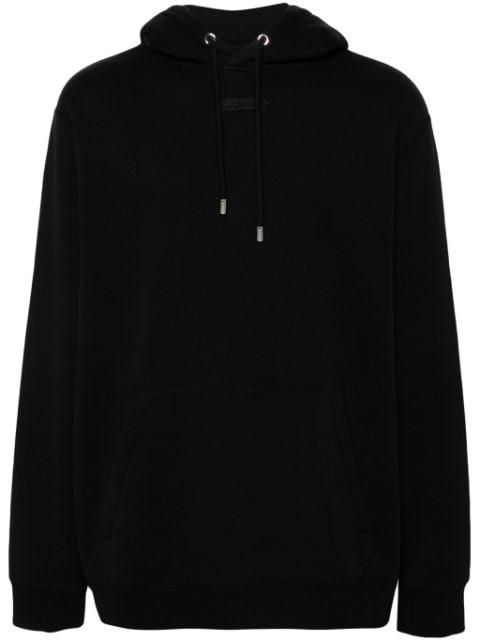 logo-embroidered cotton hoodie by LANVIN