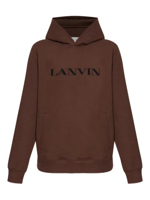 logo-embroidered hoodie by LANVIN