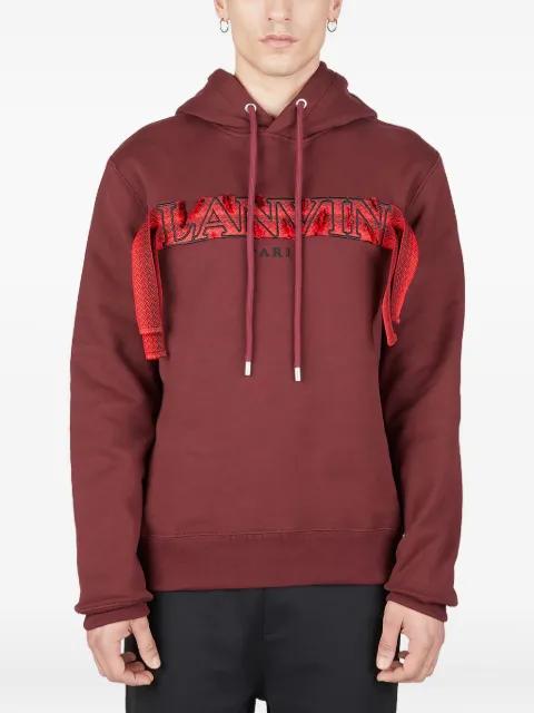 logo-embroidered hoodie by LANVIN