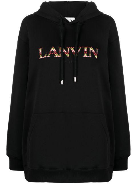 logo-embroidered hoodie by LANVIN