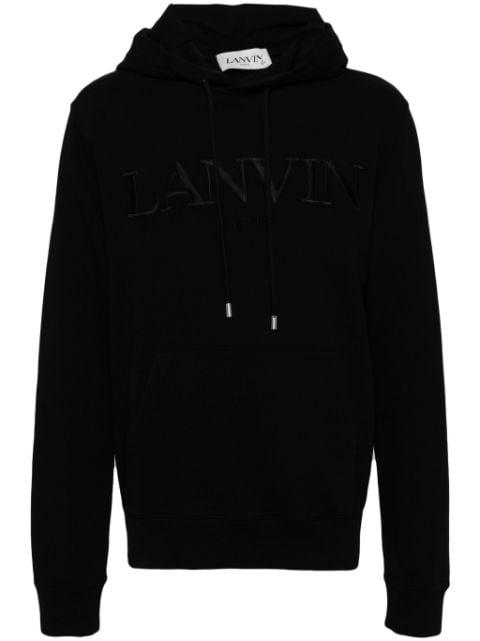 logo-embroidered hoodie by LANVIN
