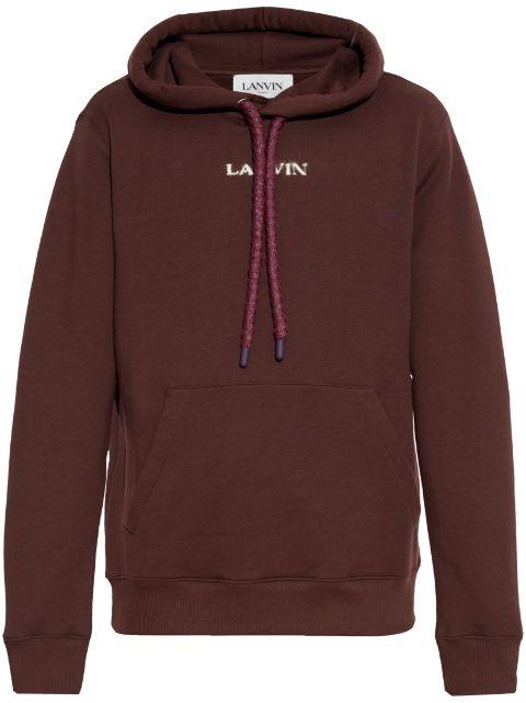 logo-embroidered hoodie by LANVIN