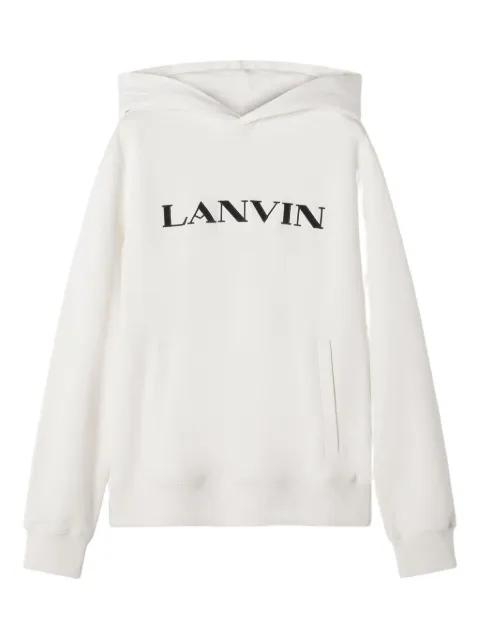 logo-embroidered hoodie by LANVIN
