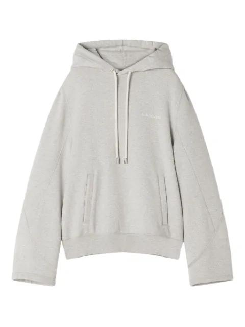 logo-embroidered hoodie by LANVIN