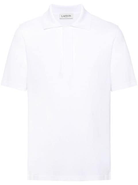 logo-embroidered piqué polo shirt by LANVIN