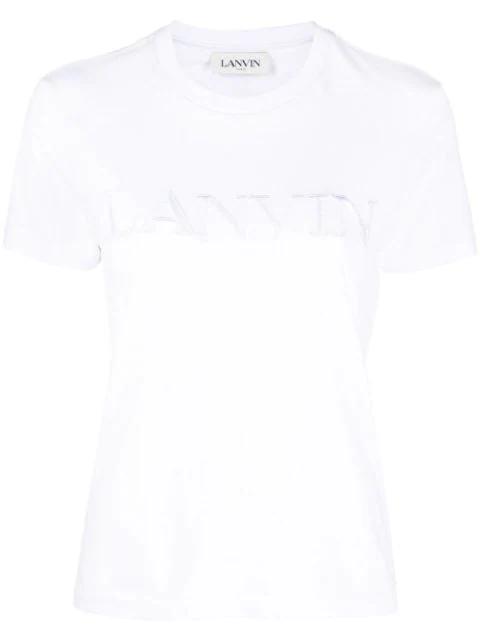 logo-embroidered round-neck T-shirt by LANVIN