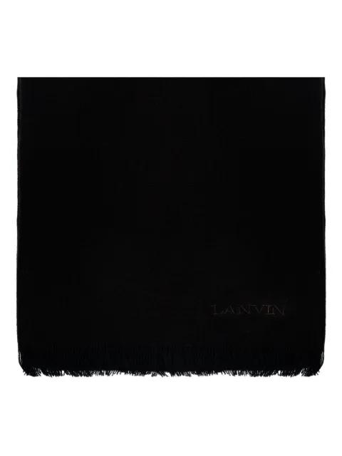 logo-embroidered scarf by LANVIN