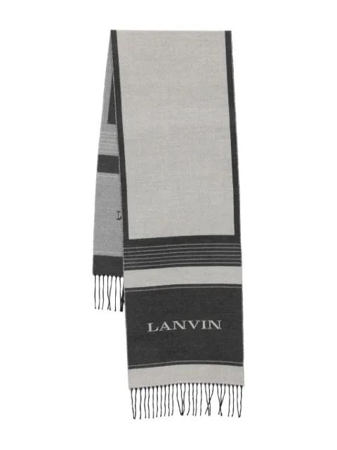 logo-lettering scarf by LANVIN