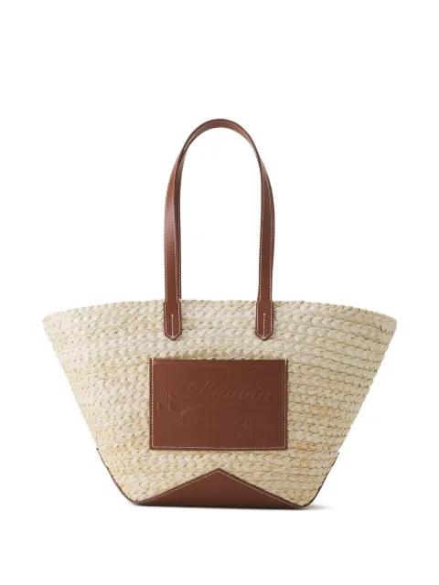 logo-lettering tote bag by LANVIN