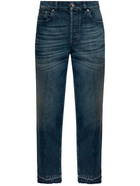 logo-patch cotton jeans by LANVIN