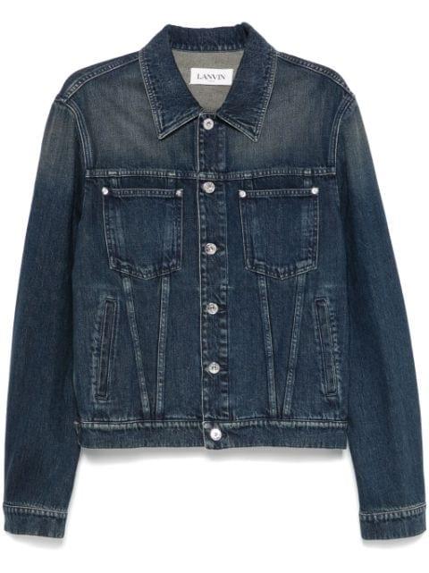 logo-patch jacket by LANVIN