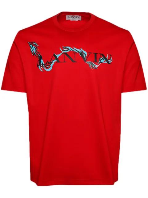 logo-print cotton T-shirt by LANVIN