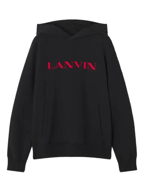 logo-print hoodie by LANVIN