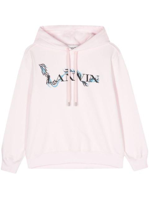logo-print hoodie by LANVIN