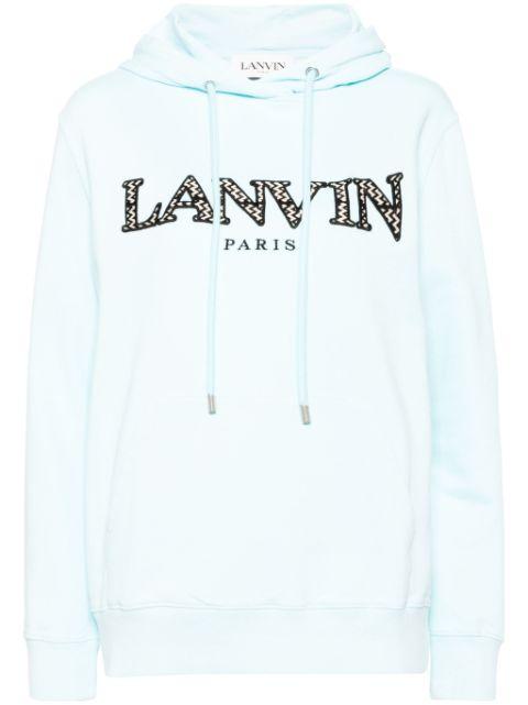 logo print hoodie by LANVIN