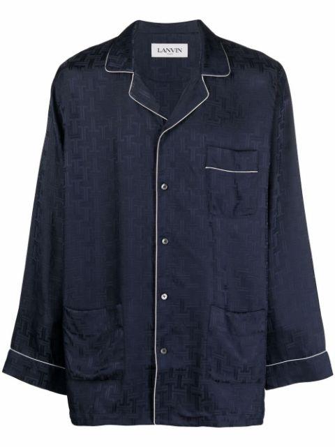logo-print pajama shirt by LANVIN