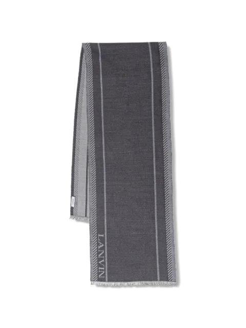 logo stripe scarf by LANVIN