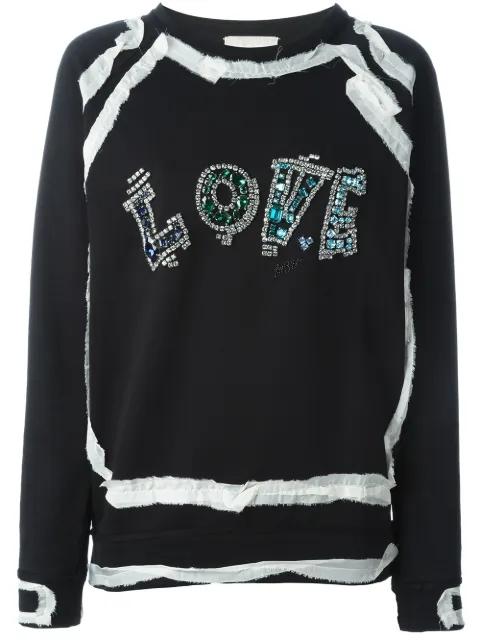 love embroidered jumper by LANVIN