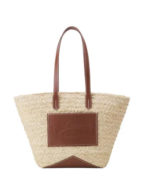 medium Catch logo-patch tote bag by LANVIN