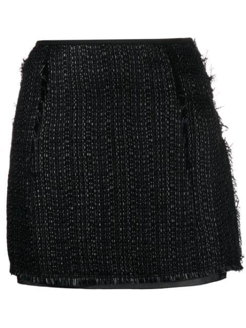 metallic tweed A-line miniskirt by LANVIN