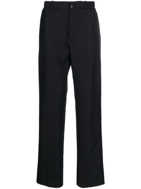 monogram cotton straight trousers by LANVIN