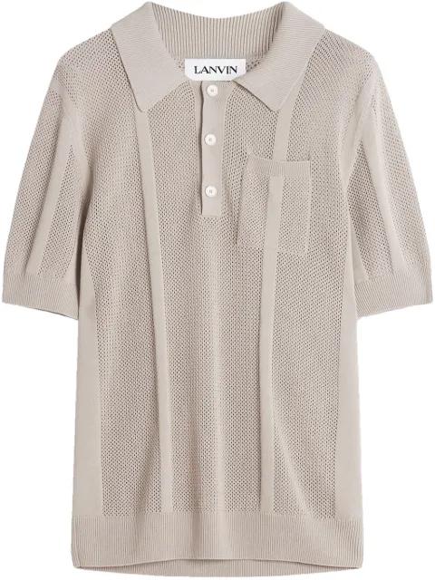 open-knit polo shirt by LANVIN
