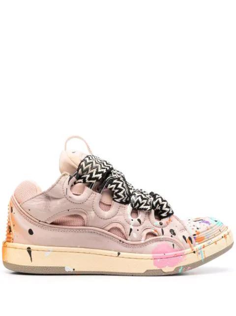 paint-splatter low-top sneakers by LANVIN