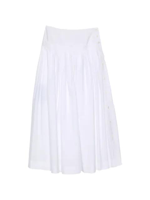 pleated buttoned maxi skirt by LANVIN