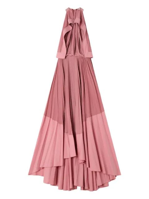pleated halterneck maxi dress by LANVIN
