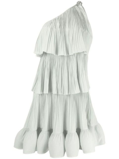 pleated one-shoulder dress by LANVIN