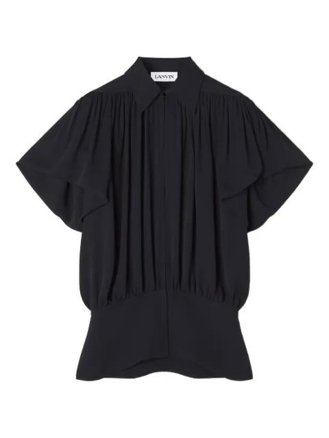 pleated-panel short-sleeves top by LANVIN