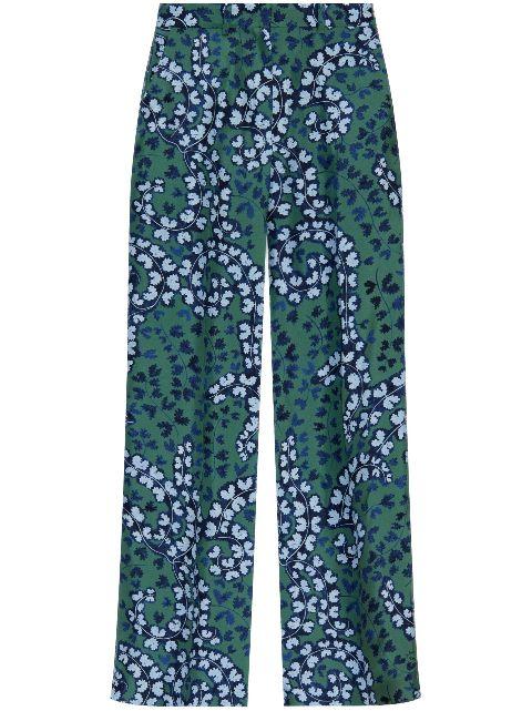 pleated silk trousers by LANVIN