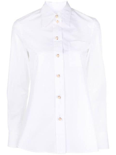 point-collar cotton shirt by LANVIN