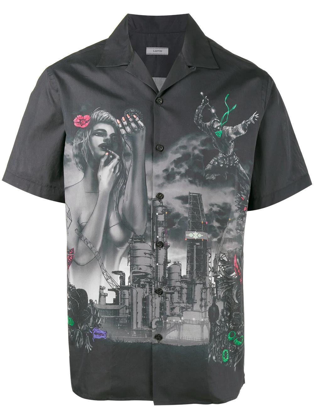 printed bowling shirt by LANVIN