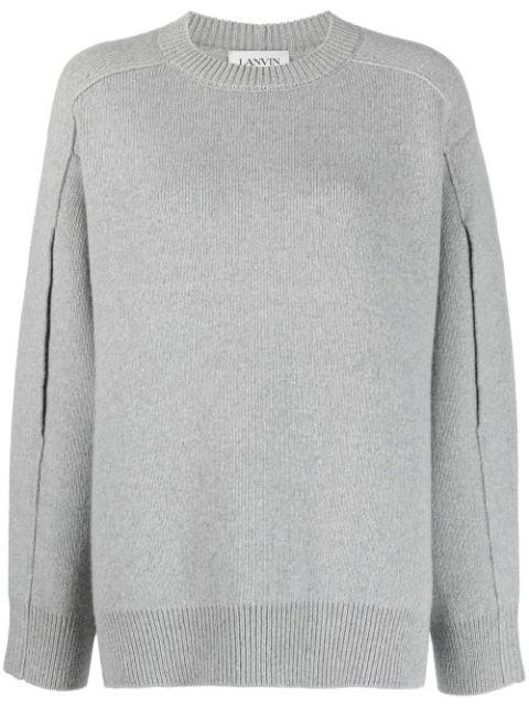 round-neck cape-back jumper by LANVIN