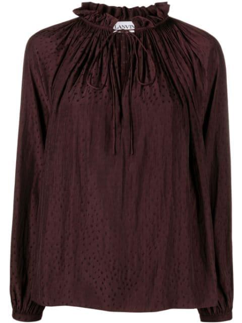 ruffle-detailed flared blouse by LANVIN