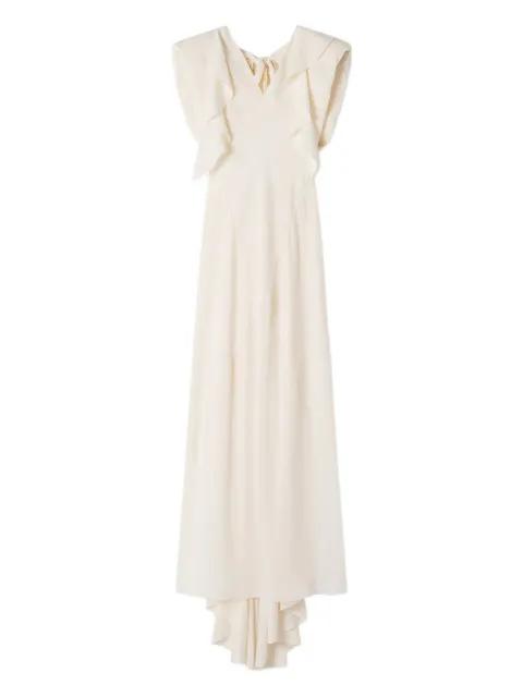 ruffled V-neck maxi dress by LANVIN