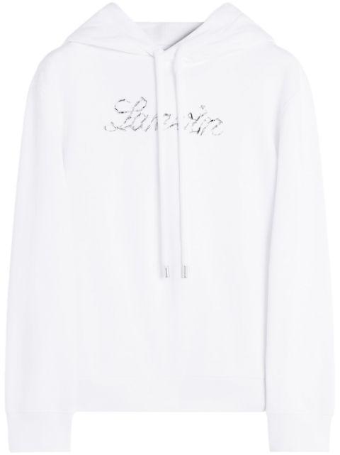 sequinned-logo hoodie by LANVIN