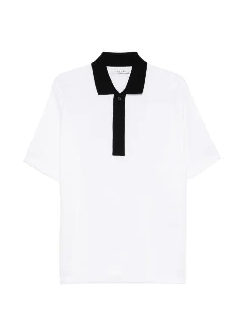 short-sleeve contrast polo shirt by LANVIN