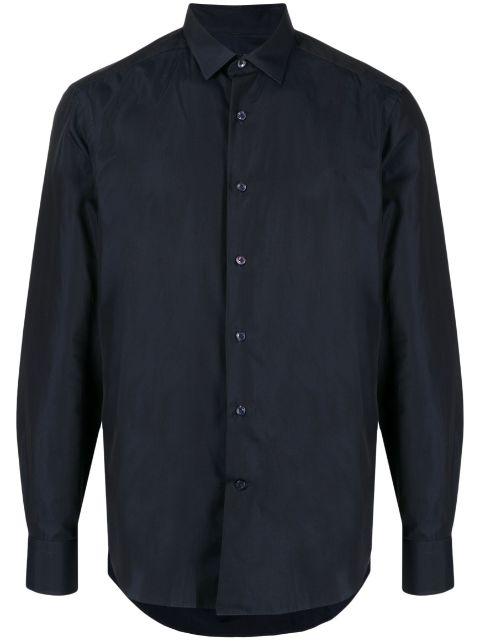 spread-collar cotton shirt by LANVIN