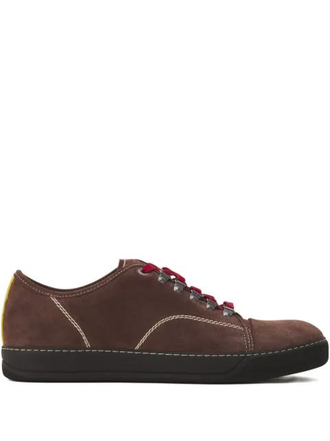 suede leather lace-up sneakers by LANVIN