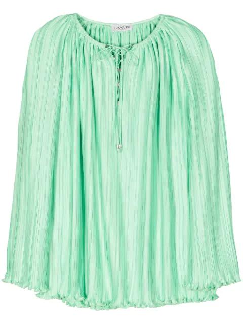 tie-neck pleated blouse by LANVIN
