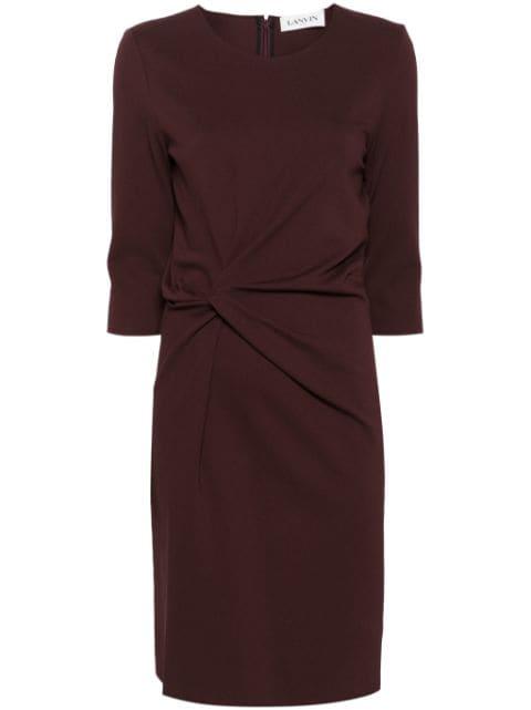 twist-detail midi dress by LANVIN