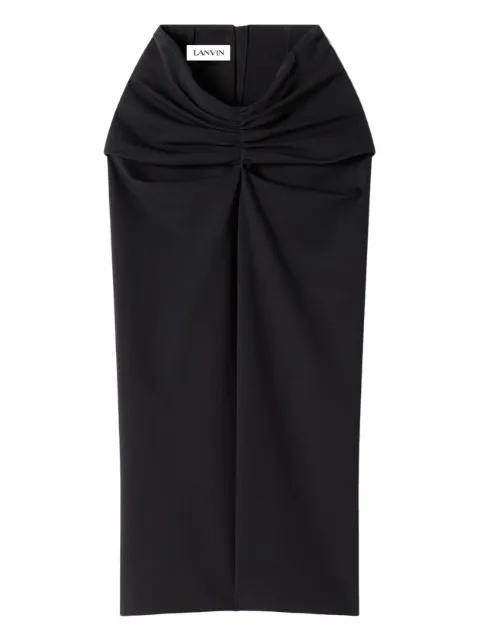 twisted-detail midi skirt by LANVIN
