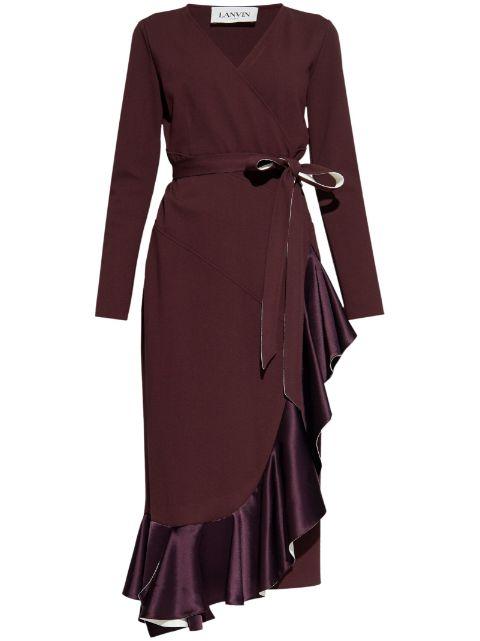 wraparound midi dress by LANVIN