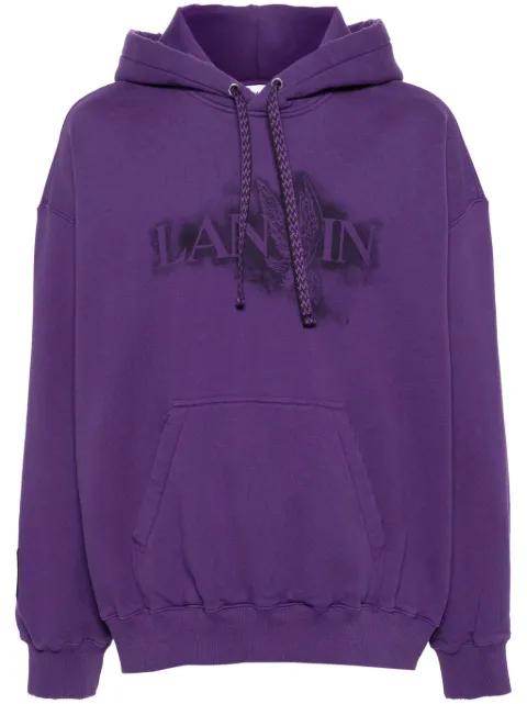 x Future logo-print cotton hoodie by LANVIN