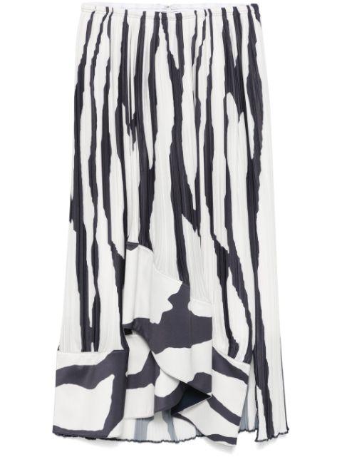 zebra-print pleated midi skirt by LANVIN