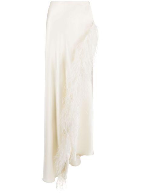 FEATHER ASYMMETRICAL SKIRT by LAPOINTE