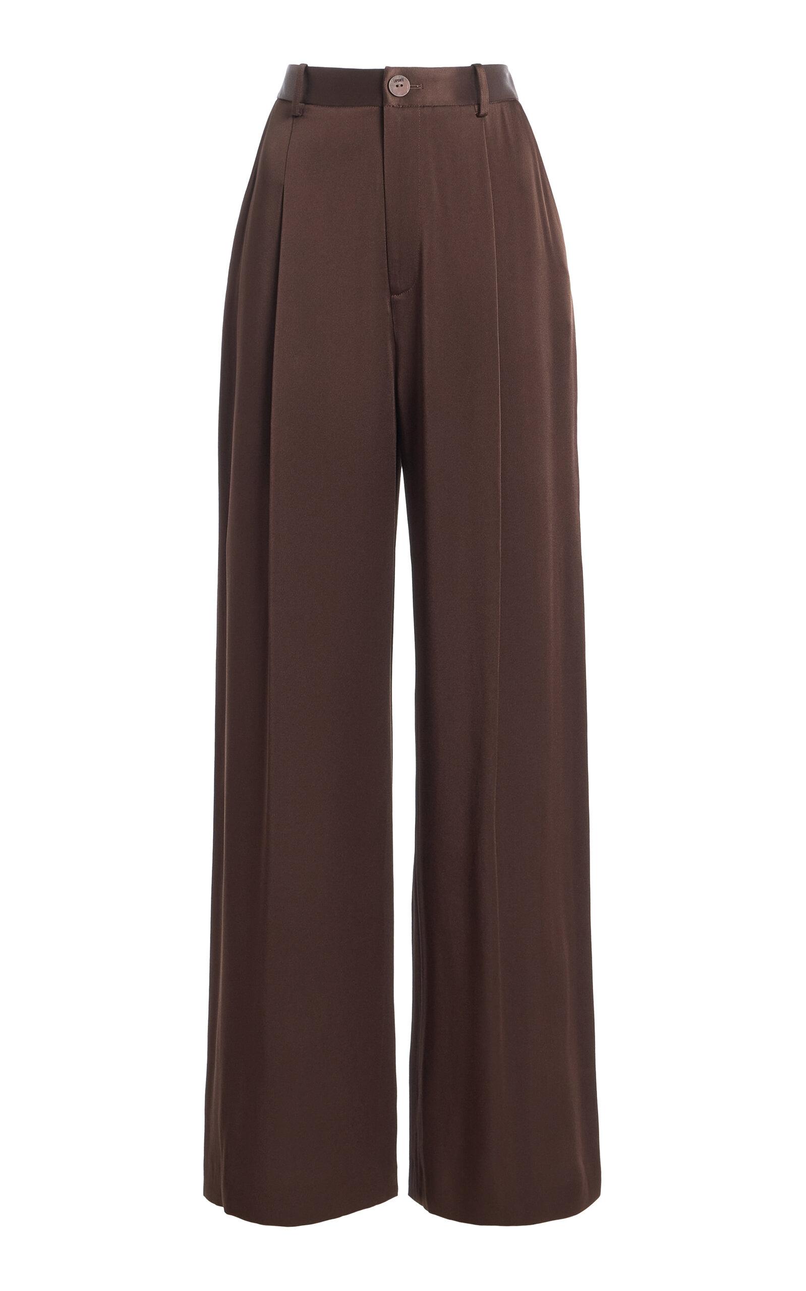 LAPOINTE Relaxed Pleated Satin Pants - Moda Operandi by LAPOINTE