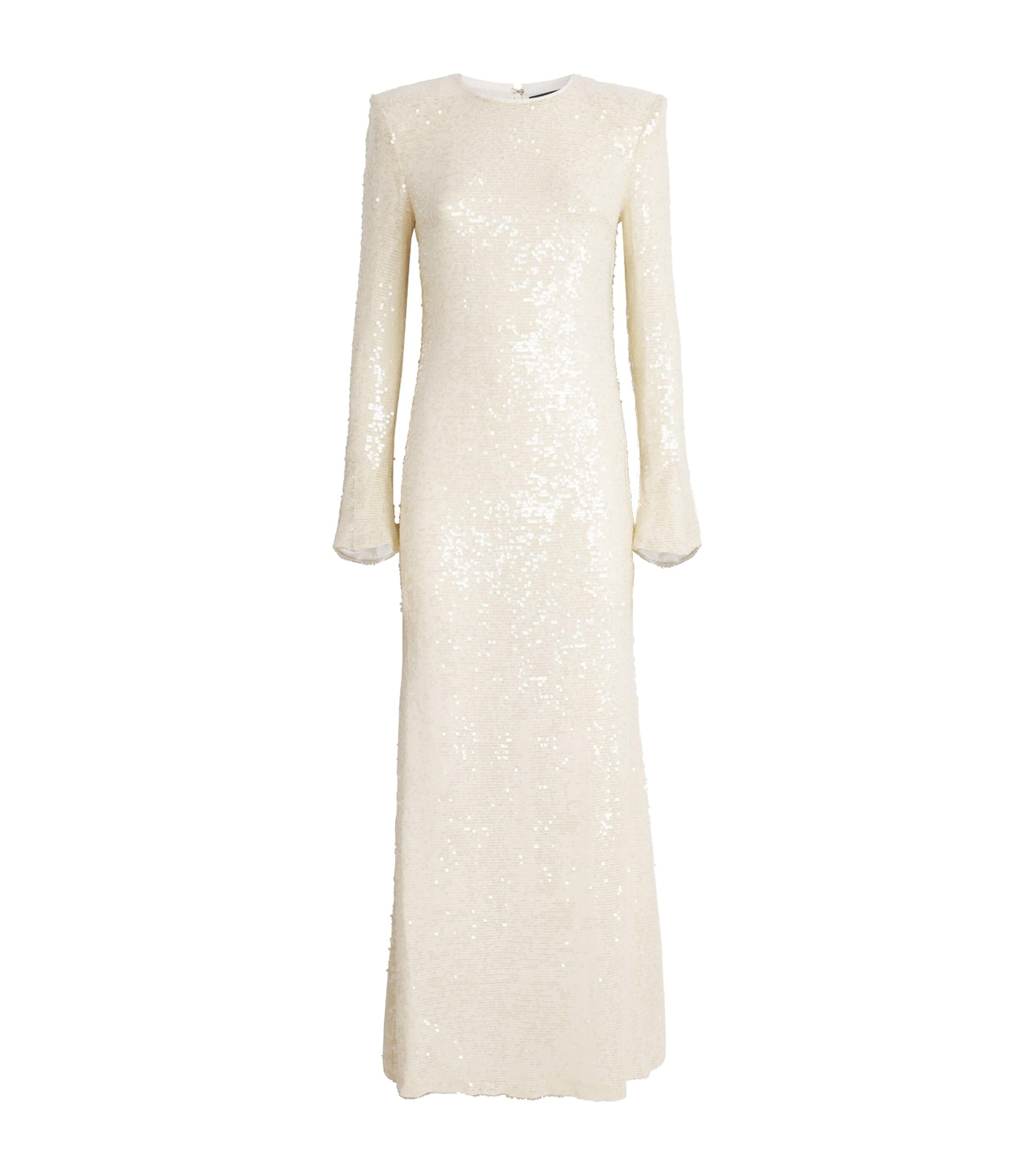 LAPOINTE Sequin Flared-Sleeve Maxi Dress by LAPOINTE